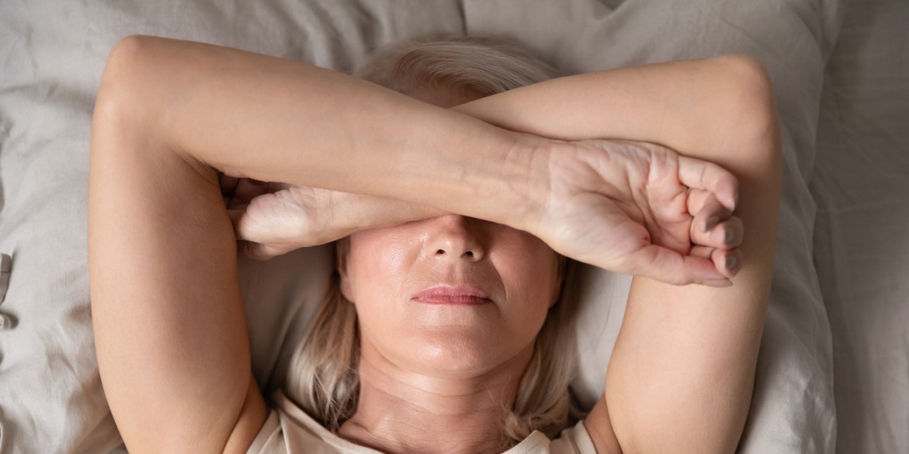 woman crosses her hands face